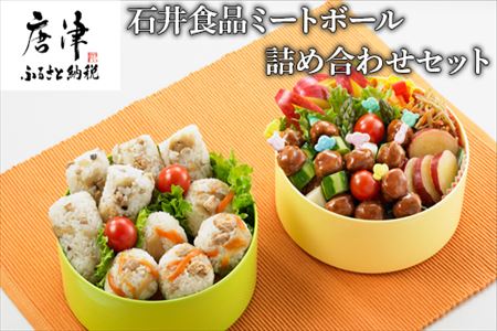 石井食品ミートボール詰め合わせセット まぜごはん かしわめし とりそぼろ チキンハンバーグ 合計12個 お弁当 簡単調理 石井のミートボール 佐賀県唐津市 ふるさと納税サイト ふるなび