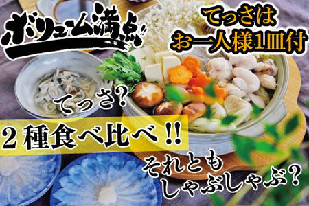 唐津産 とらふぐてっさと切り身の贅沢食べ比べ!4人前
