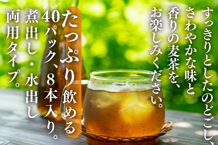 「全6回定期便」佐賀県産麦茶 (40P×８本セット)×６回 ティ－バック 簡単 ノンカフェイン 2ヶ月に1回お届け