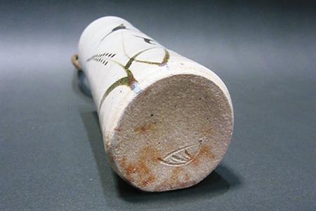 清水日呂志造 唐津　花入　一輪挿し　共箱 唐津焼 絵唐津 掛け花入(水引) 一輪挿し 花瓶 花器 フラワーベース