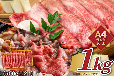 【厳選部位】佐賀牛サーロインしゃぶしゃぶすき焼き用 500g×2p(合計1kg) お肉 牛肉 スライス「2023年 令和5年」