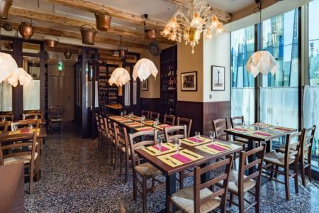 【銀座】オステリア ダ アダ 特産品プレミアムランチ・ディナー共通コース（飲み放題付） 4名様（1年間有効） お店でふるなび美食体験 FN-Gourmet954684