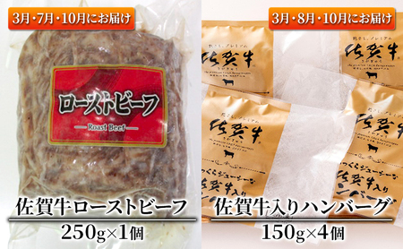 定期便 12ヶ月 佐賀牛 バラエティ セット 