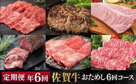 定期便 隔月 奇数月 年6回 佐賀牛 「おためし6回」コース  2ヶ月に1回届く定期便！！ 佐賀牛 牛肉 ※配送不可：北海道・沖縄・離島