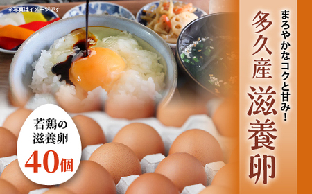 まろやかなコクと甘み！多久産 滋養卵 40個 卵 若鶏の滋養卵 _a-92