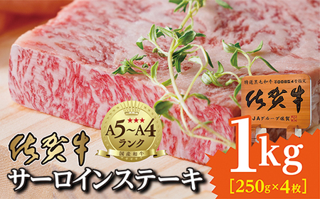 佐賀牛 サーロイン ステーキ 250g×4枚 _k-16