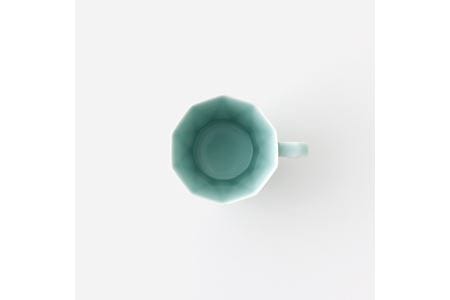 【伊万里焼】青磁十角マグカップ H670