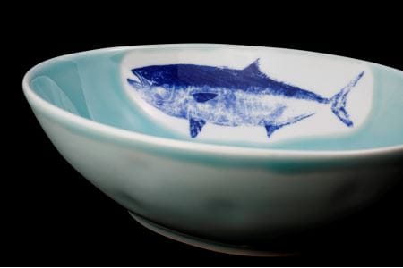 【伊万里焼】青磁染付平政カレー皿(2枚セット) 035-H678