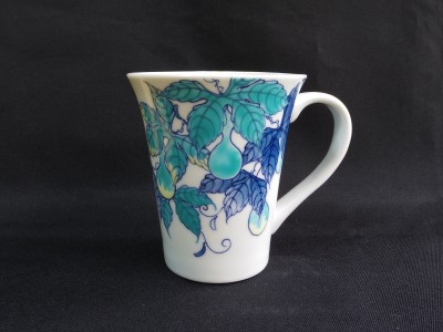 【伊万里焼】「色鍋島瓢文マグカップ」色鍋島・伊万里・鍋島・磁器・市川光山窯 022-H651