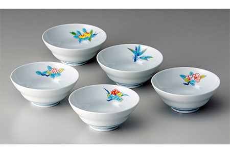 H365色鍋島多用小鉢五種絵変わり