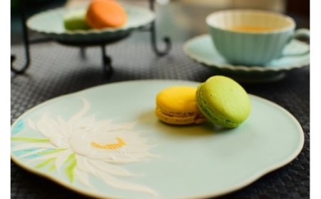 【伊万里焼】モイスト 色絵月下美人 木瓜プレート 028-H1187