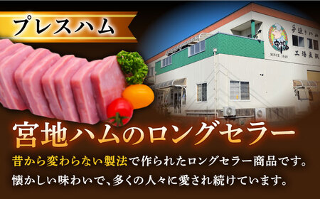 【12回定期便】プレスハム ブロック 370g×3本 /宮地ハム [UBM023]