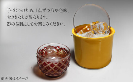 有田焼 卓上アイスペール・ミニクーラー 黄釉 トング付き /やきもの工房 成[UDU003]