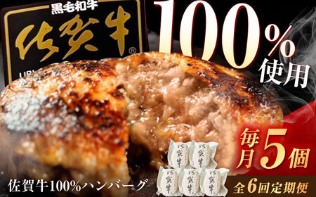 【6回定期便】佐賀牛ハンバーグ 150g×5個（真空・個包装） /MKミート武雄[UEM009]