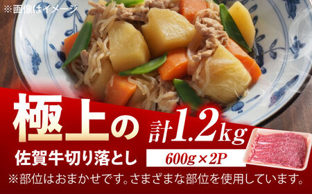 佐賀牛 牛肉切り落とし 1.2kg（600g×2p） /MKミート武雄[UEM034] 牛肉切り落とし