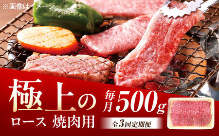 【3回定期便】佐賀牛 ロース 焼肉用 500g /MKミート武雄[UEM055]
