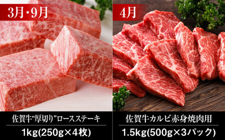 【全12回】佐賀牛 最上級 プレミアム 牛肉定期便 約4-6人前 総計15.4kg UCC003