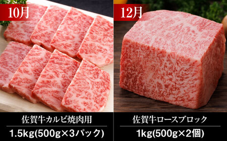 【全12回】佐賀牛 最上級 プレミアム 牛肉定期便 約4-6人前 総計15.4kg UCC003