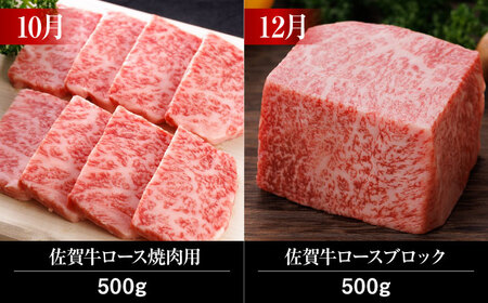 【全12回】佐賀牛 霜降り 食べ比べ 牛肉定期便 約2-3人前 総計6.8kg UCC004