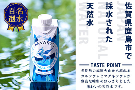 HAVARY’S(ハバリーズ)紙パックナチュラルウォーター【セット販売】330ml×12本&再生トイレットペーパー12ロール入りリサイクルBOX C-113