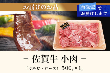 佐賀牛 焼肉 セット 小肉 500g ( カルビ ロース ) 黒毛和牛 詰め合わせ 焼肉セット B-840