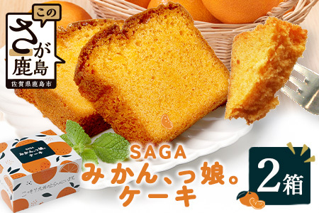 SAGAみかん、っ娘。ケーキ 2箱（合計8個入り）A-219 スイーツ ケーキ 焼き菓子 焼菓子 みかん ミカン 蜜柑 みかんケーキ ミカンケーキ お土産 ご当地スイーツ プレゼント ギフト おみやげ