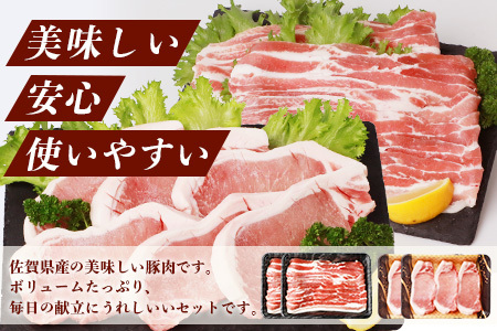 予約受付【1月発送】佐賀県産豚肉 バラスライス & ロースかつ用 (合計1.36kg) B-587