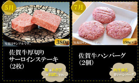 【定期便】佐賀牛 (年6回/奇数月お届け) やまとフーズ 単身・おひとり様用  Q096-004