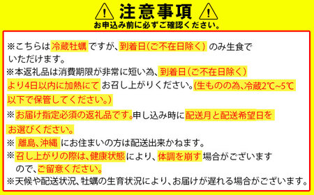 【先行予約】【2月配送】※指定日必須※ 天然 有明海産 住之江 冷蔵牡蠣 殻付き スミ☆スター 2キロ B120-047-02
