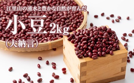 江里山の小豆(大納言)1㎏×２ 計2kg B105-002