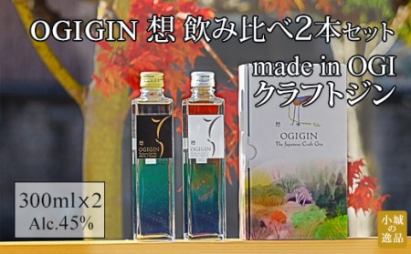 天山名水でつくる小城のクラフトジン OGIGIN想飲み比べ300ml x 2本セット B135-020