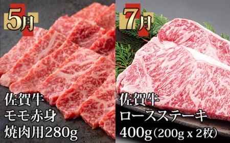【定期便】佐賀牛 お手軽 食べ比べコース （年6回奇数月） Q096-003