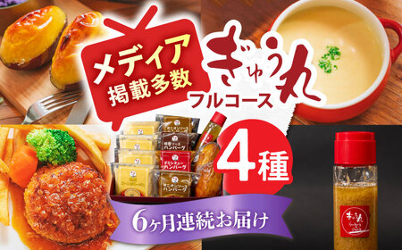 【6回定期便】ハンバーグ ぎゅう丸フルコースセット NCQ117 ハンバーグ定期便 10,800円