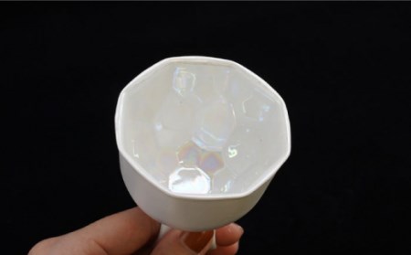  肥前吉田焼 Coogleお猪口 ホワイトクリスタル  NAU045 