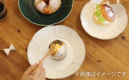 輪花皿ホワイト大/小各1枚セット NAT023 