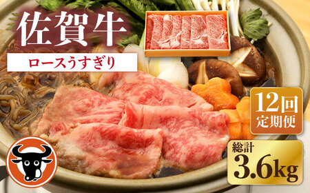 【12回定期便】牛肉 ロース薄切り 300g NAC145 牛肉 定期便