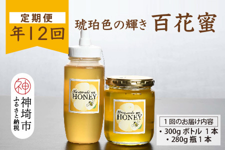【定期便12回】神埼産 天然はちみつ(計6.96kg)定期コース(H049132)