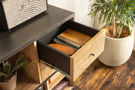 【東馬家具】タナス ローシェルフ 1800 BK(H060591)