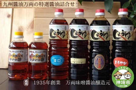 九州醤油万両の特選醤油詰合せ(D-6) (H016107)