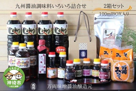 九州醤油調味料いろいろ詰合せ(100mlBOX入)2箱セット(K-1) (H016114)