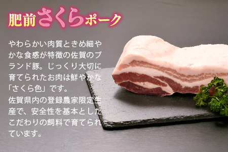 肥前さくらポーク ブロック 豚バラ 750g(H123111)