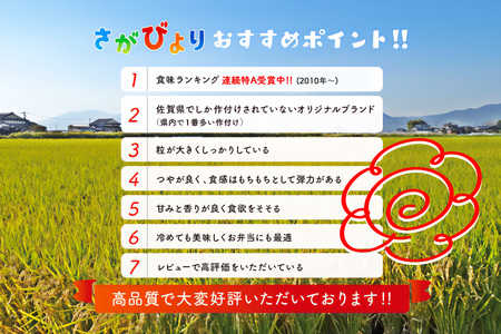 【令和7年産】ごはんソムリエが厳選 無洗米 さがびより 5kg(H063146)
