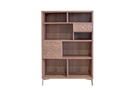 ラクト 90シェルフ ブラウン【飾り棚 ディスプレイラック 本棚 家具】(H062310)