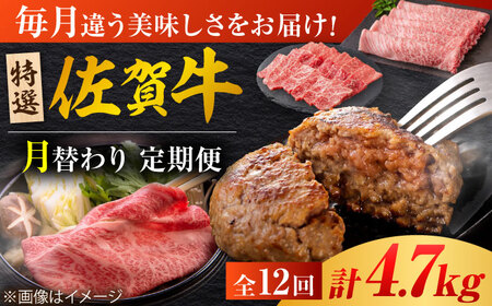 【全12回定期便】＜20万コース＞特選佐賀牛 月替わりバラエティパック 計4.7kg[FCV004]