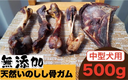 ＜中型犬用＞無添加・天然いのしし骨ガム500g（肩甲骨もしくは橈骨） 吉野ヶ里町/まちづくり会株式会社[FBK045]