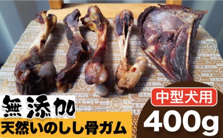 ＜中型犬用＞無添加・天然いのしし骨ガム400g（大腿骨または脛骨） 吉野ヶ里町/まちづくり会株式会社[FBK046]