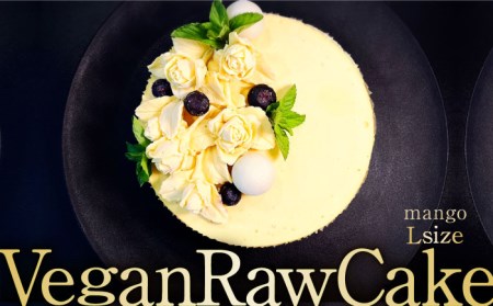 植物性100％ Vegan Raw Cake Mango（マンゴー／Lサイズ）☆お砂糖・小麦粉・乳製品不使用のスイーツ ヴィーガンローケーキ 吉野ヶ里町/Dondonyokunaru [FCF045]
