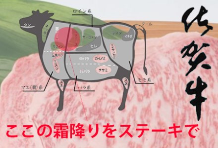 佐賀牛霜降りステーキ 600g【フルーム】[FAZ011]