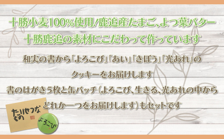 手作りクッキー　よろこびセット SKS001 【 ふるさと納税 人気 おすすめ ランキング クッキー 手づくりクッキー 手作りクッキー 缶バッヂ はがき 北海道 鹿追町 送料無料 】 SKS001
