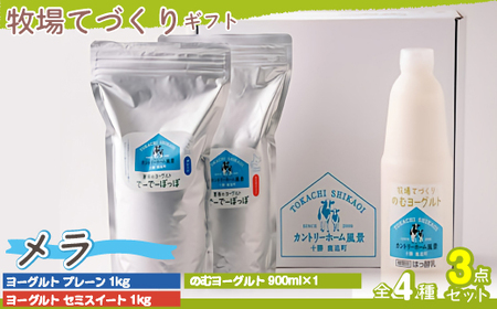 牧場の手作りギフト【 メラ 】 【 ふるさと納税 人気 おすすめ ランキング ヨーグルト プレーンヨーグルト セミスィートヨーグルト のむヨーグルト 北海道 鹿追町 送料無料 】 SKB024